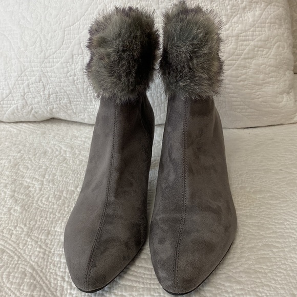 NIB Ankle Booties W/Faux Fur - Picture 4 of 8